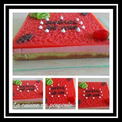 Bavarois aux kiwis et fraises au thermomix ou sans