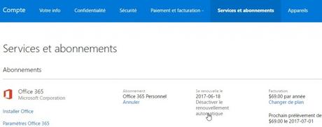 Désactivez le renouvellement automatique de Microsoft Office 365 et obtenez 1 mois gratuit supplémentaire