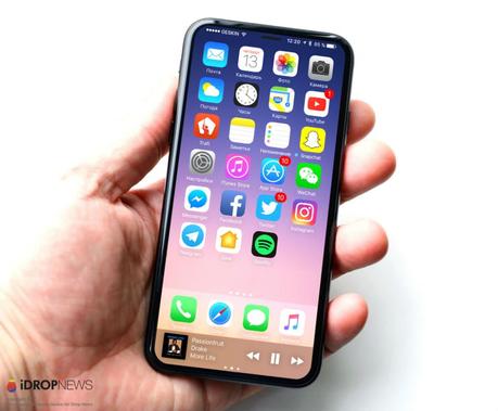 iPhone 8 : nouveau concept borderless avec Touch ID sous l’écran