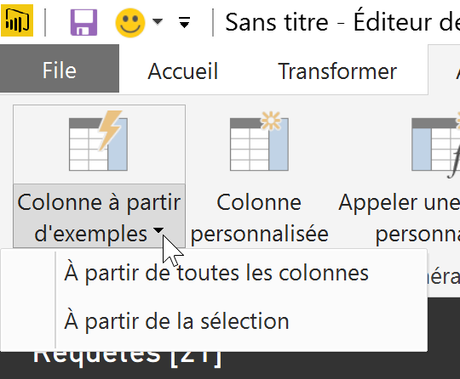 Power Query - Colonnes à partir d'exemples