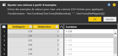 Power Query - Colonnes à partir d'exemples