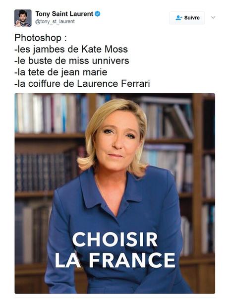 L'affiche de Le Pen photoshoppée