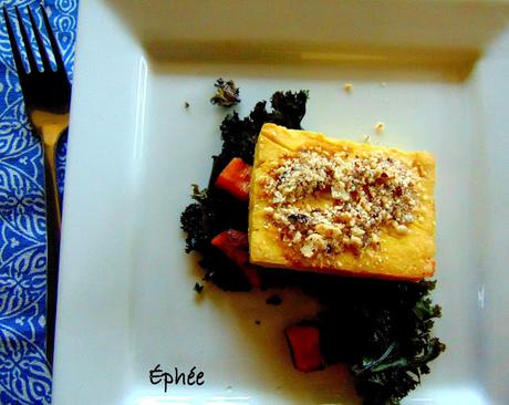 Kale, patate douce, tofu