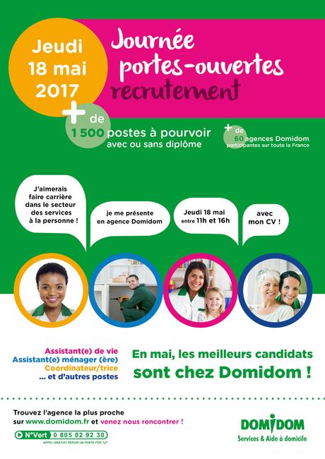 1500 postes à pourvoir le 18 mai 2017 chez Domidom 1500 postes à pourvoir le 18 mai 2017 chez Domidom