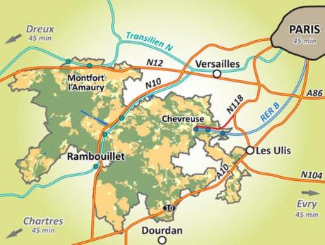 Carte accès Parc Vallée de Chevreuse