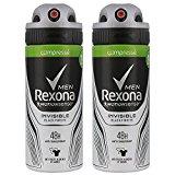 Rexona Men Déodorant Homme Spray Anti Transpirant Invisible Black White 100ml - Lot de 2