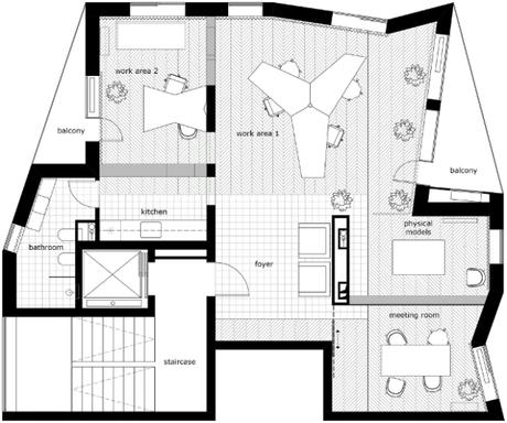 Un appartement transformé en bureaux pour des architectes