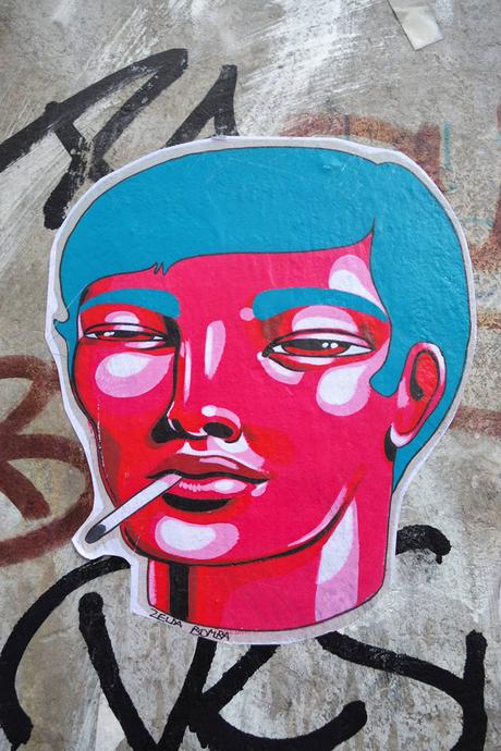 Original street-art faces by Zelda Bomba