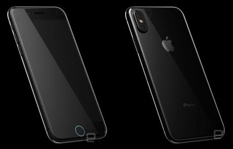 iPhone 8 : nouveau rendu, façade arrière en verre et recharge sans fil