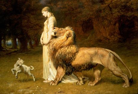 Briton Riviere (British, 1840-1920), Una and the Lion, from Spenser's Faerie Queene (1880)