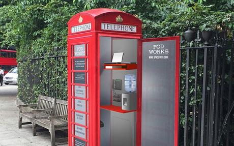Londres : la cabine téléphonique rouge devient un mini-espace de travail à louer