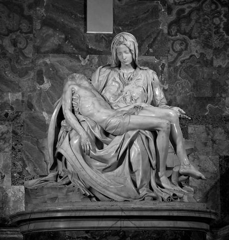Ron Mueck et Sam jinks dialogue michel ange, pieta, sculpture, baroque, christ