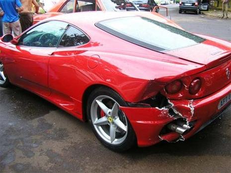 Accident d’une Ferrari
