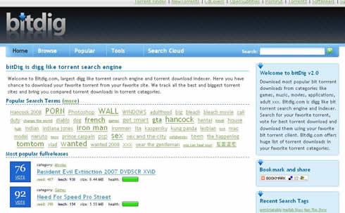 bitdig1 Bitdig, digg like pour les fichiers torrent