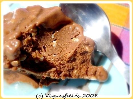 Glace au chocolat noir & sésame grillé (vegan)
