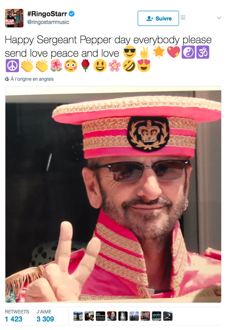 Ringo Starr : il nous souhaite une bonne écoute Ringo Starr : il nous souhaite une bonne écoute