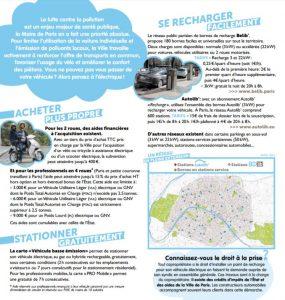Dépliant Paris facilite la mobilité électrique vélo scooter