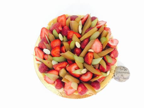 Tarte Rhubarbe et fraises de Claire Heitzler pour la fête de mères
