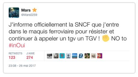 TGV renommé « inOui » : la nouvelle marque SNCF critiquée sur les réseaux sociaux