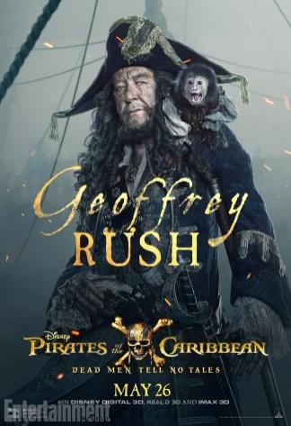 pirates des caraibes 5 Geoffrey Rush - Barbossa