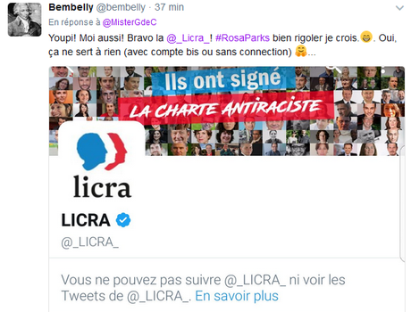 La @_LICRA_ m’a bloqué : militant antiraciste, pourquoi j’en suis fier #antifa