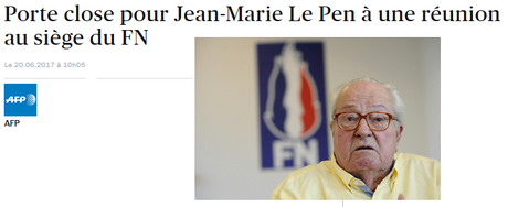 #FN : Le Pen enfermé dehors, quel symbole ! Je suis hilare.