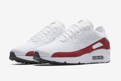 Nike Air Max 90 Flyknit Ultra 2.0 White Red