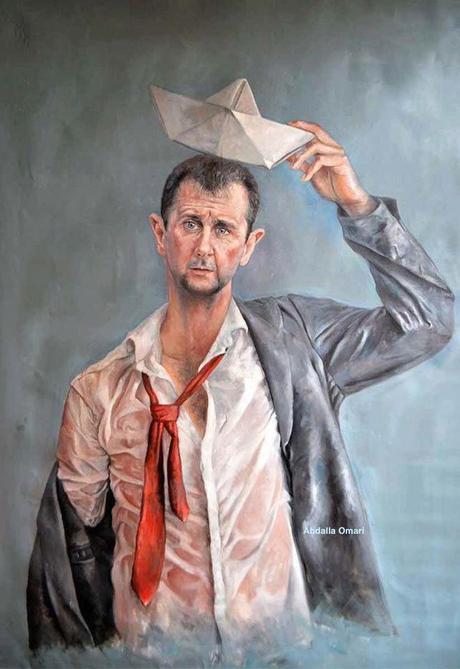 Ce peintre SYRIEN a pris son pinceau et a transformé les dirigeants de la planète en réfugiés.