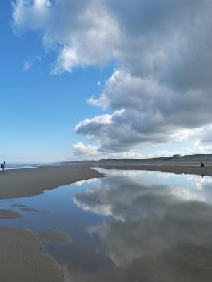 Lacanau: surf and beach with clouds on little ponds WE WALK ON THE SKY! bY dS