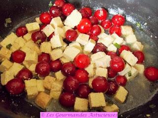 Tofu aux cerises Griottes (Vegan)