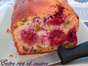 Cake framboises et pistaches