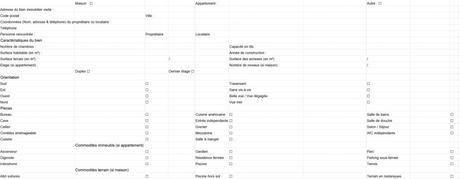 Modèle excel de check-liste pour une location saisonnière Modèle excel de check-liste pour une location saisonnière