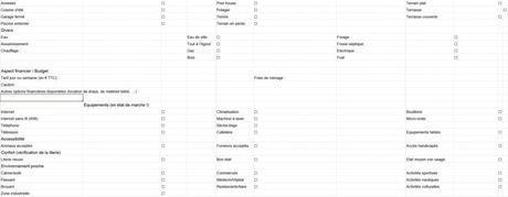 Modèle excel de check-liste pour une location saisonnière Modèle excel de check-liste pour une location saisonnière