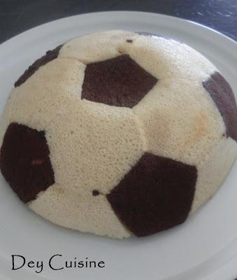 Le gâteau ballon de foot