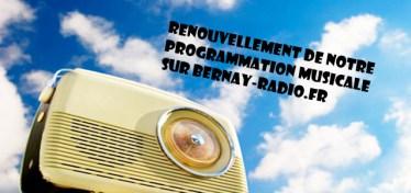 Renouvellement de notre programmation musicale globale sur Bernay-radio.fr…