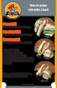 Les boîtes à lunch et le service traiteur Les boîtes à lunch et le service traiteur