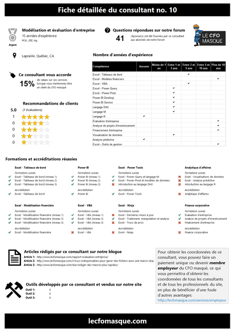 Recherchons consultants experts avec Excel et/ou Power BI Consultant no.10