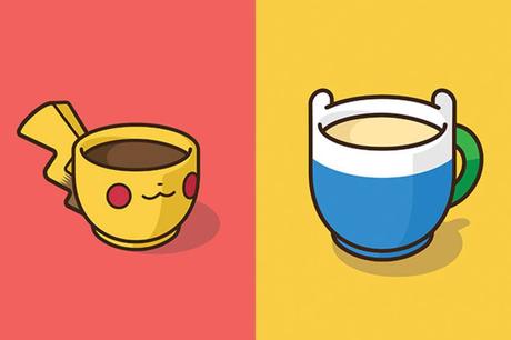 Les personnages de la pop culture en tasses à café