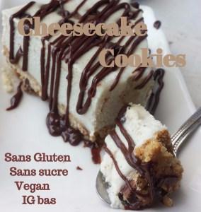 cheesecake cookies vegan ig bas sans gluten sans sucre
