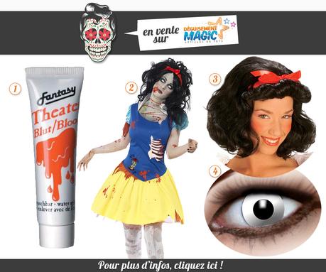 Comment se déguiser en zombie célèbre ? deguisement-blanche-neige-zombie