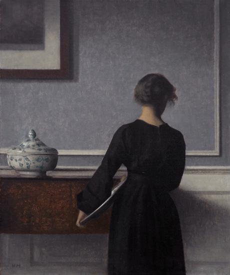 © Vilhelm Hammershøi. Vilhelm Hammershoi, peinture, artiste peintre, danemark