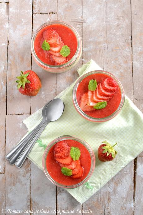 Panna cotta {fraise-coco-Matcha} Panna cotta fraises, coco, matcha
