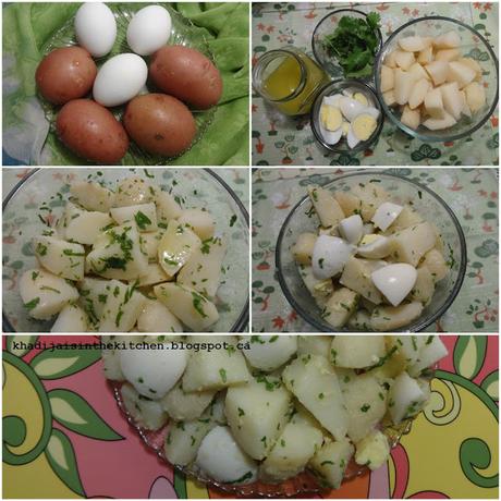 SALADE AUX POMMES DE TERRE ET AUX ŒUFS / EGG AND POTATO SALAD / ENSALADA DE PATATA Y HUEVO / سلطة البطاطس و البيض