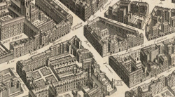 La rue Taranne sur le plan Turgot vers 1734 - source Wikipédia