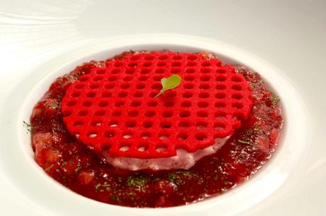 Crème agastache, mousse de fraises © Gourmets&Co