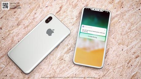 iPhone 8 blanc concept 5 - iPhone : un écran OLED sur tous les modèles à partir de 2018 ?
