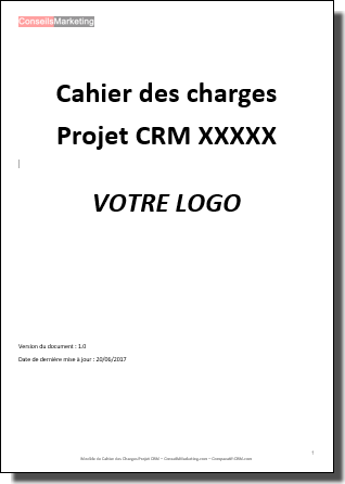 Modèle de Cahier des Charges pour un Projet CRM à télécharger