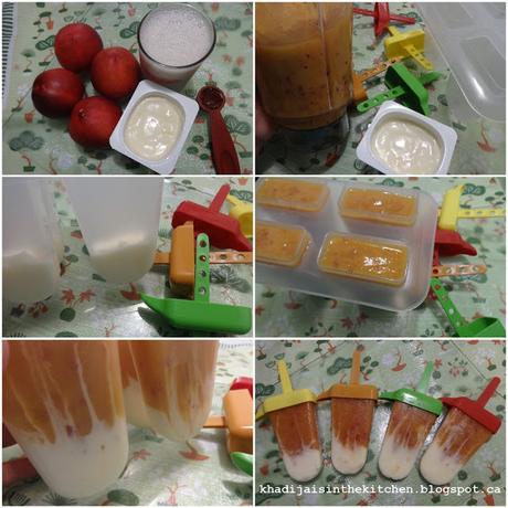 SUCETTES GLACÉES AUX NECTARINES / NECTARINES ICE POPS / PALETAS DE NECTARINAS / مصاصات الخوخ الناعم SUCETTES GLACÉES AUX NECTARINES / NECTARINES ICE POPS / PALETAS DE NECTARINAS / مصاصات الخوخ الناعم