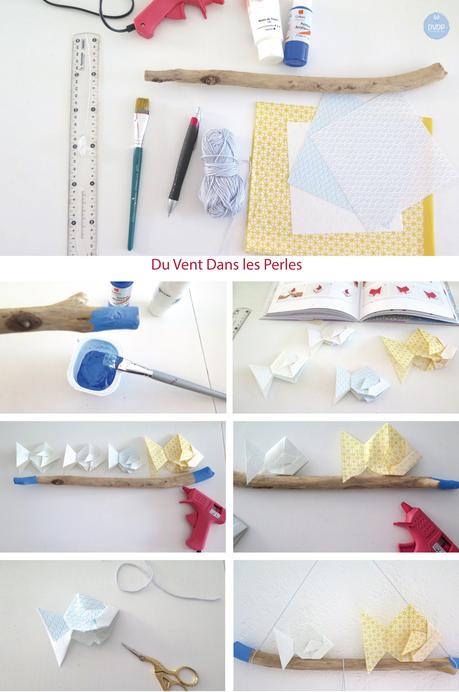Le petit mobile Origami Poissons tuto-origami-dvdp