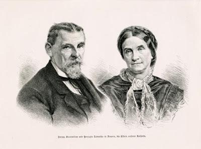Herzog Maximilian und Herzogin Ludovika in Bayern,  die Eltern der Braut König Ludwig II.